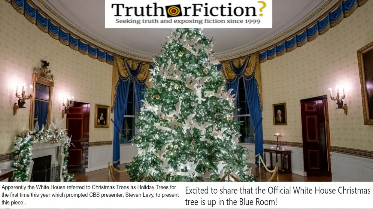 Is the White House Installing ‘Holiday Trees’ Instead of Christmas Trees?