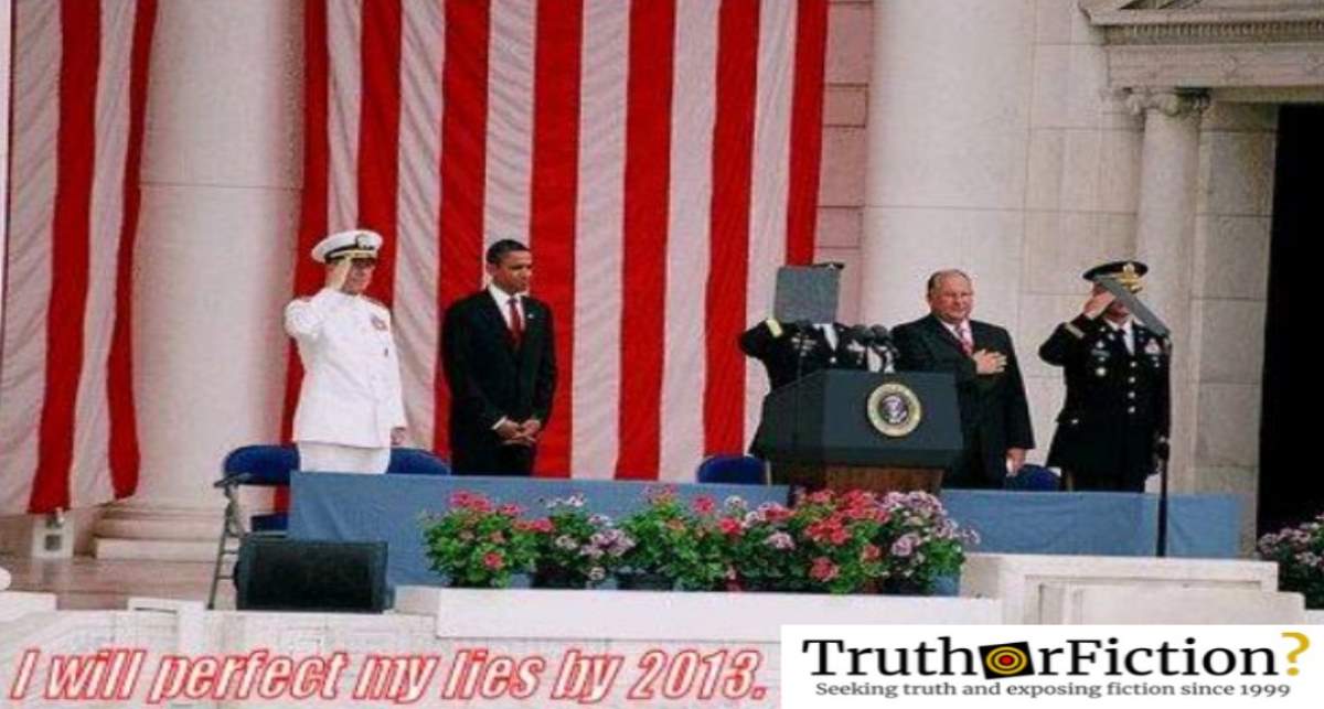 Did President Obama Fail to Salute at a Veterans Day Event?