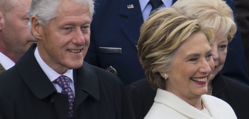 The Clintons at the 58th Presisdential inauguration, 2017.