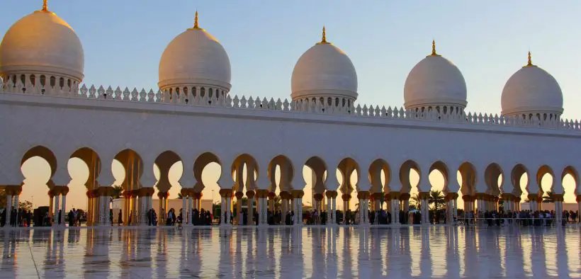 Sheikh Zayed Grand Mosque in Abu Dhabi.