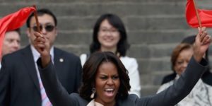 Michelle Obama Waved Flags of Communist China-Fiction! – Truth or Fiction?