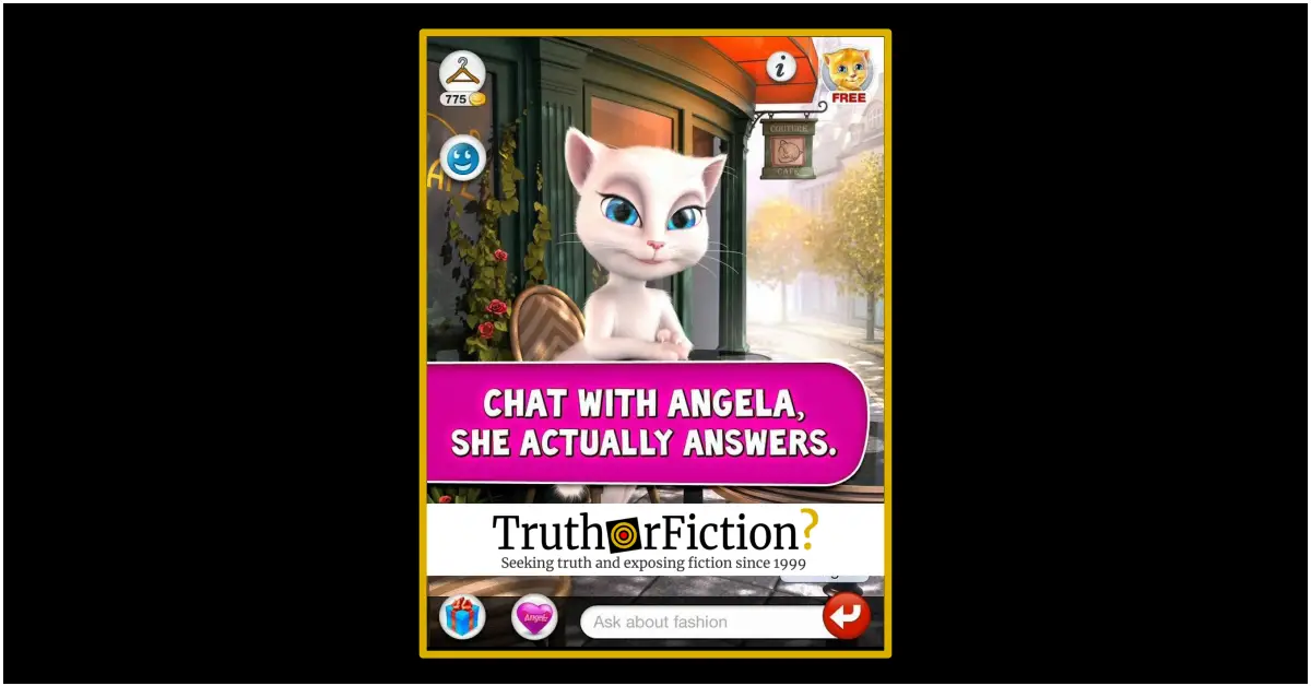 Talking Angela iPhone App Warning Truth or Fiction?
