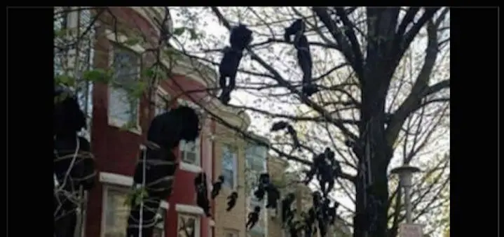 Neighbor Hangs Black Figures in Baltimore to Intimidate Freddie Gray Protestors-Fiction!
