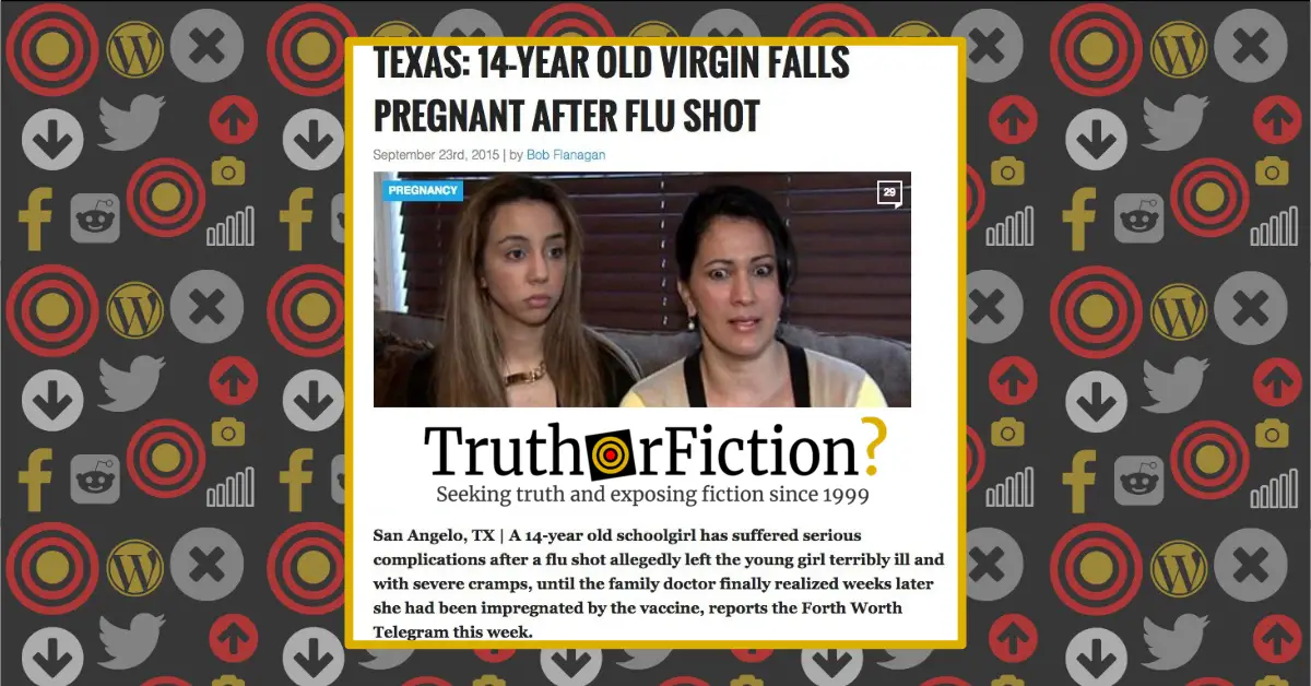 Was a Texas Girl Impregnated by a Flu Shot?