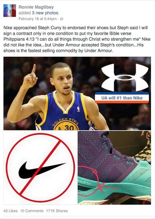 steph curry bible verse nike