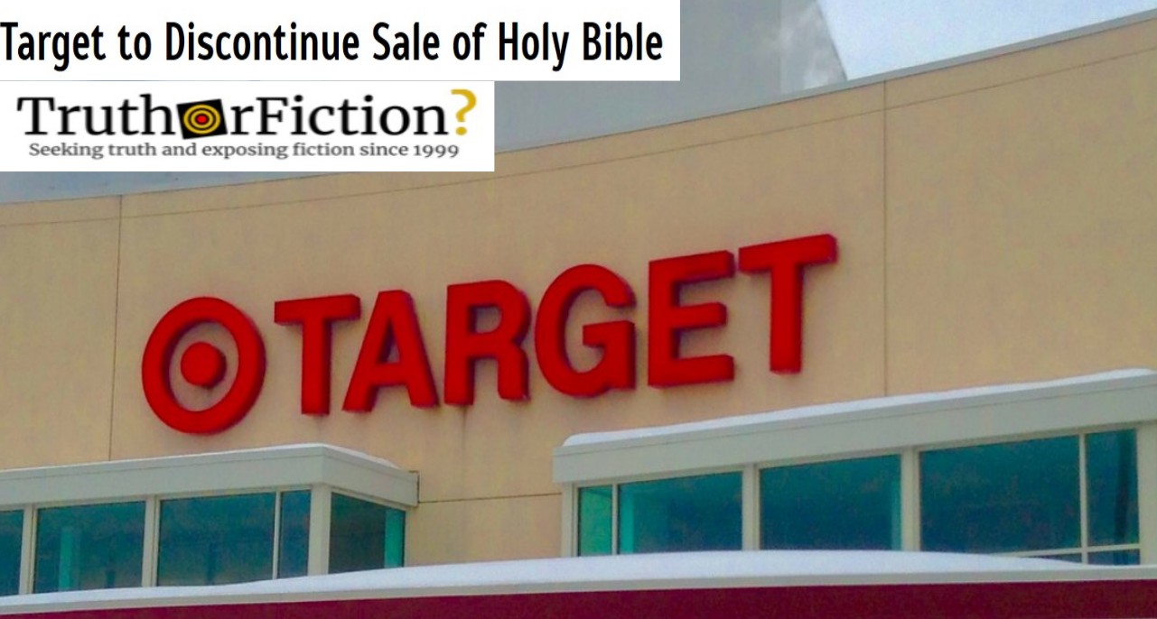 ‘Target to Discontinue Sale of Holy Bible’