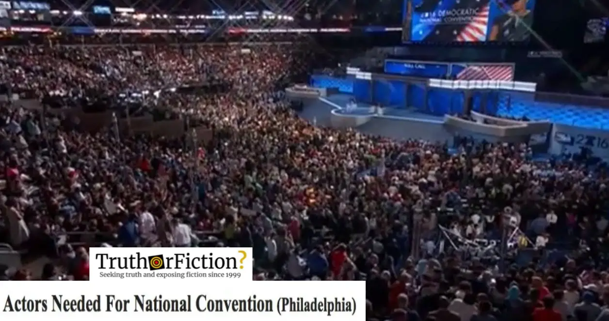 Were Actors Hired as ‘Seat-Fillers’ for the 2016 Democratic National Convention?