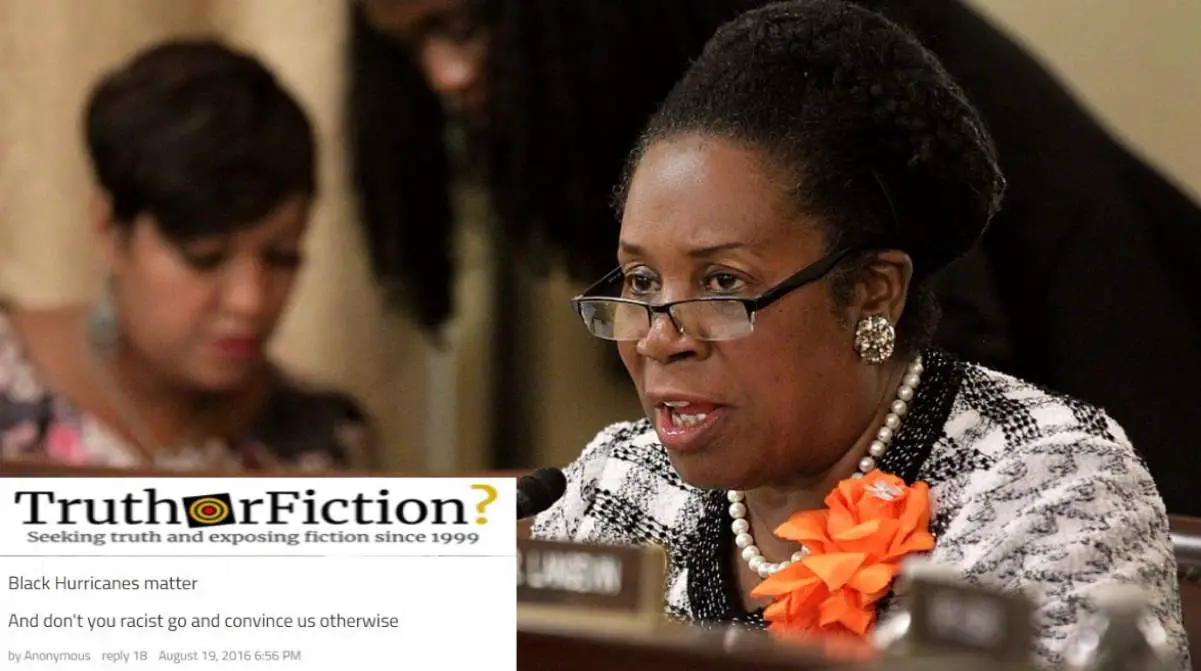 Did Rep. Sheila Jackson Lee Claim that ‘Black Hurricanes Matter’?