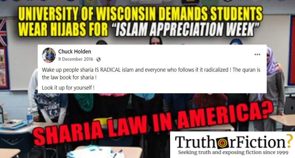 Did University of Wisconsin Demand That Students Wear Hijabs?