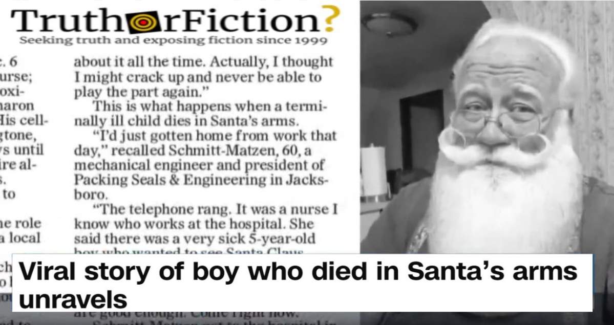 Did a Tennessee Boy Die in the Arms of a Local Santa Claus?