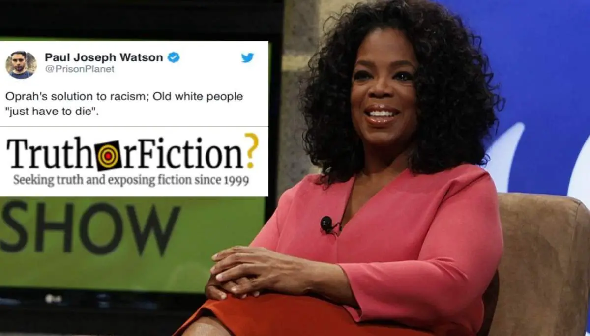 Did Oprah Winfrey Say Old White People Must Die to End Racism?
