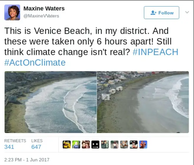 maxine waters climate change