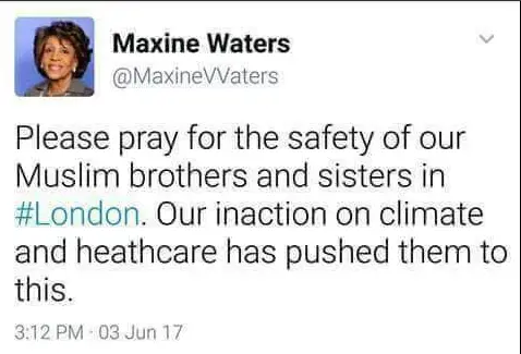 Maxine Waters Muslime Prayers
