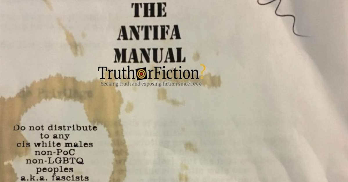 Was an ‘Antifa Manual’ Found on a College Campus?