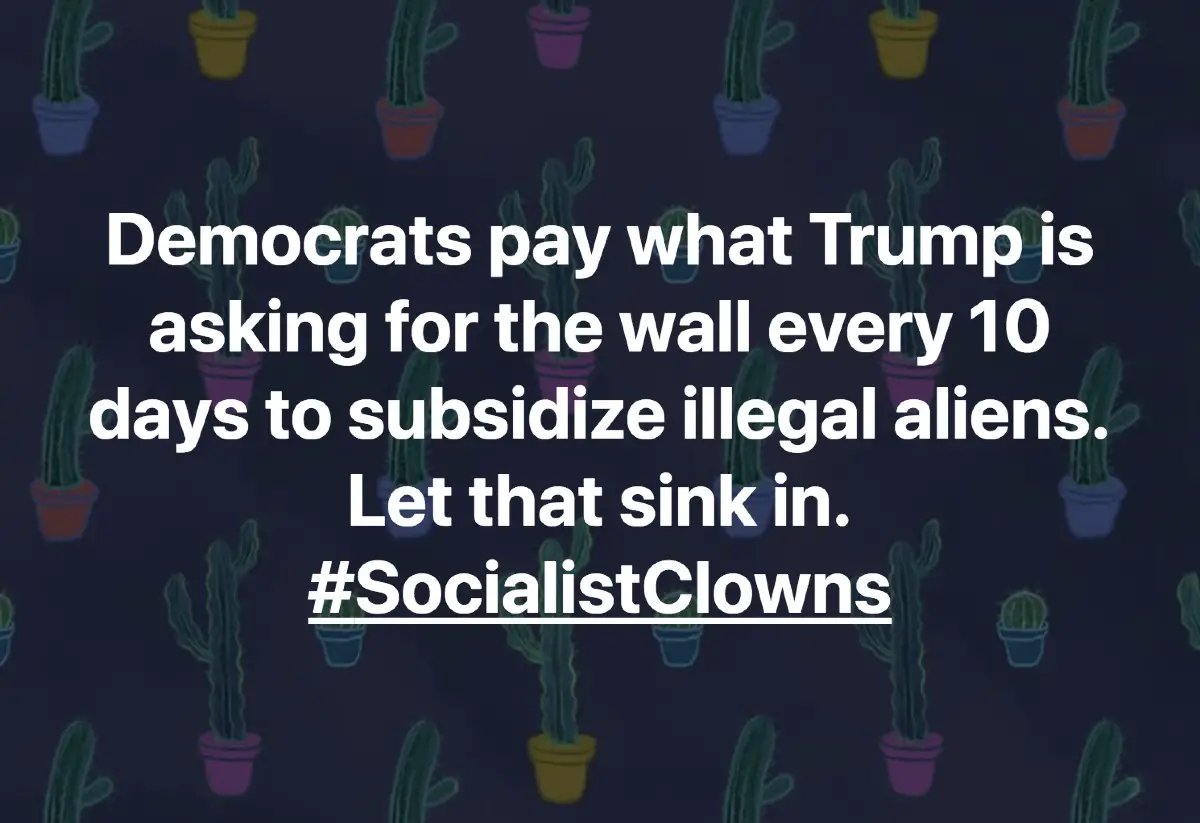 Democrats-pay-what-Trump-is-asking-for-the-wall-every-10-days-to-subsidize-illegal-aliens.-Let-that-sink-in.-SocialistClowns