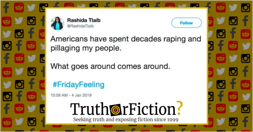 rashida-tlaib-americans-raping-pillaging-goes-around-comes-around-tweet