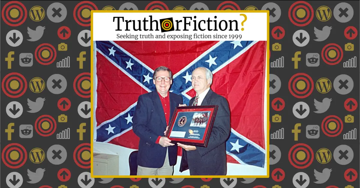 Sen. Mitch McConnell Posing With Confederate Flag?