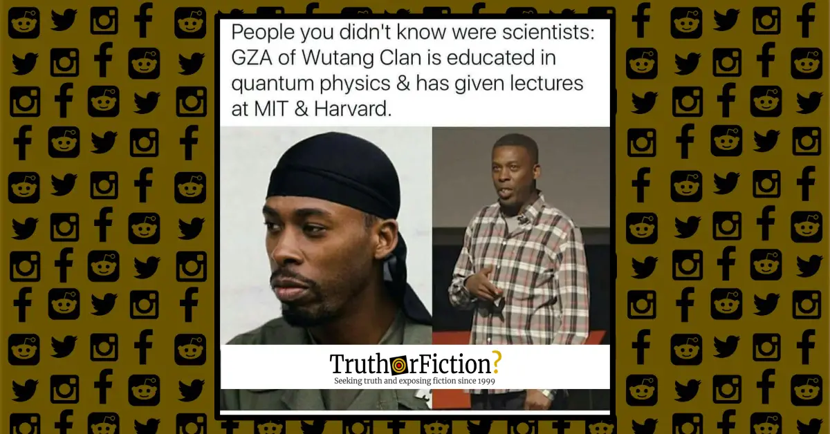 Has Wu-Tang’s GZA Lectured on Quantum Physics at Harvard?