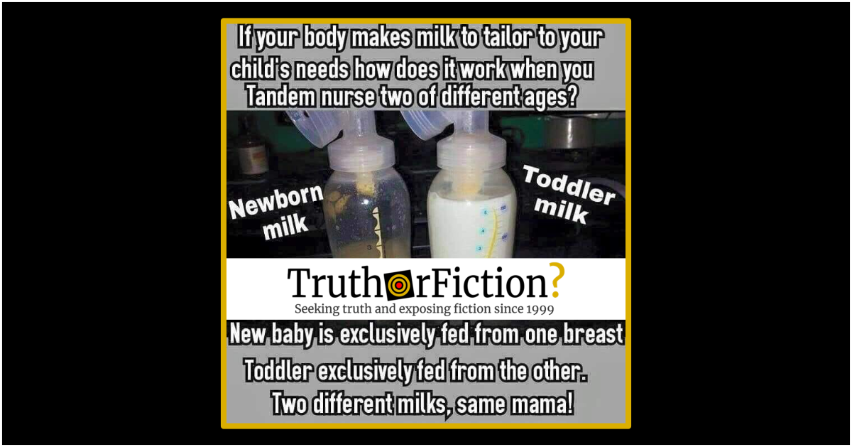 Tandem Nursing Milk Differences