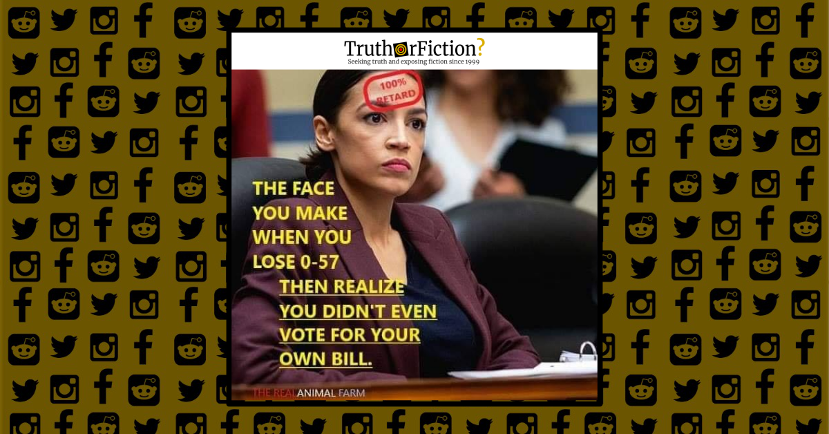 Did Rep. Alexandria Ocasio-Cortez Forget to Vote for Her Own Green New Deal?