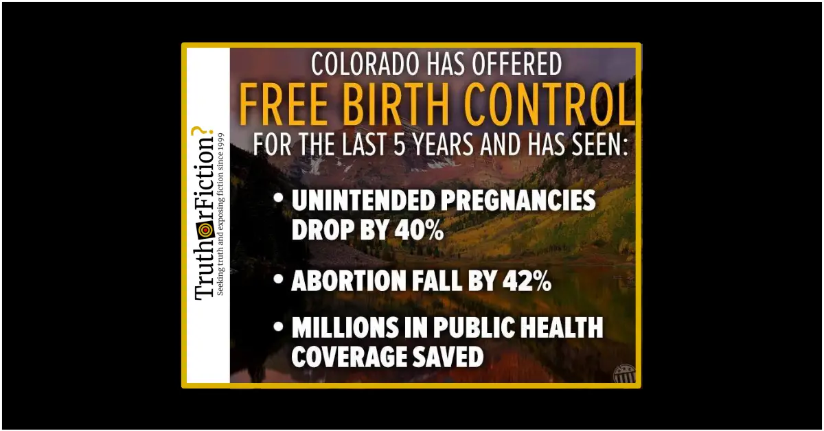 Did Free Birth Control in Colorado Drop Unplanned Pregnancies by 40