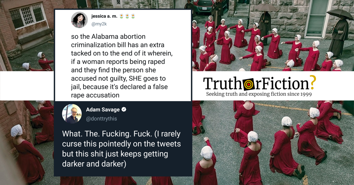 Does the Alabama Abortion Ban Have a ‘False Rape’ Reporting Clause?