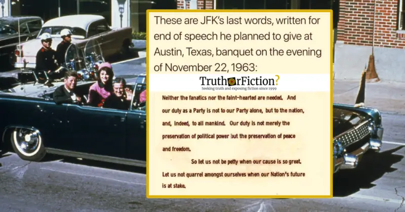 jfk last words – Truth or Fiction?