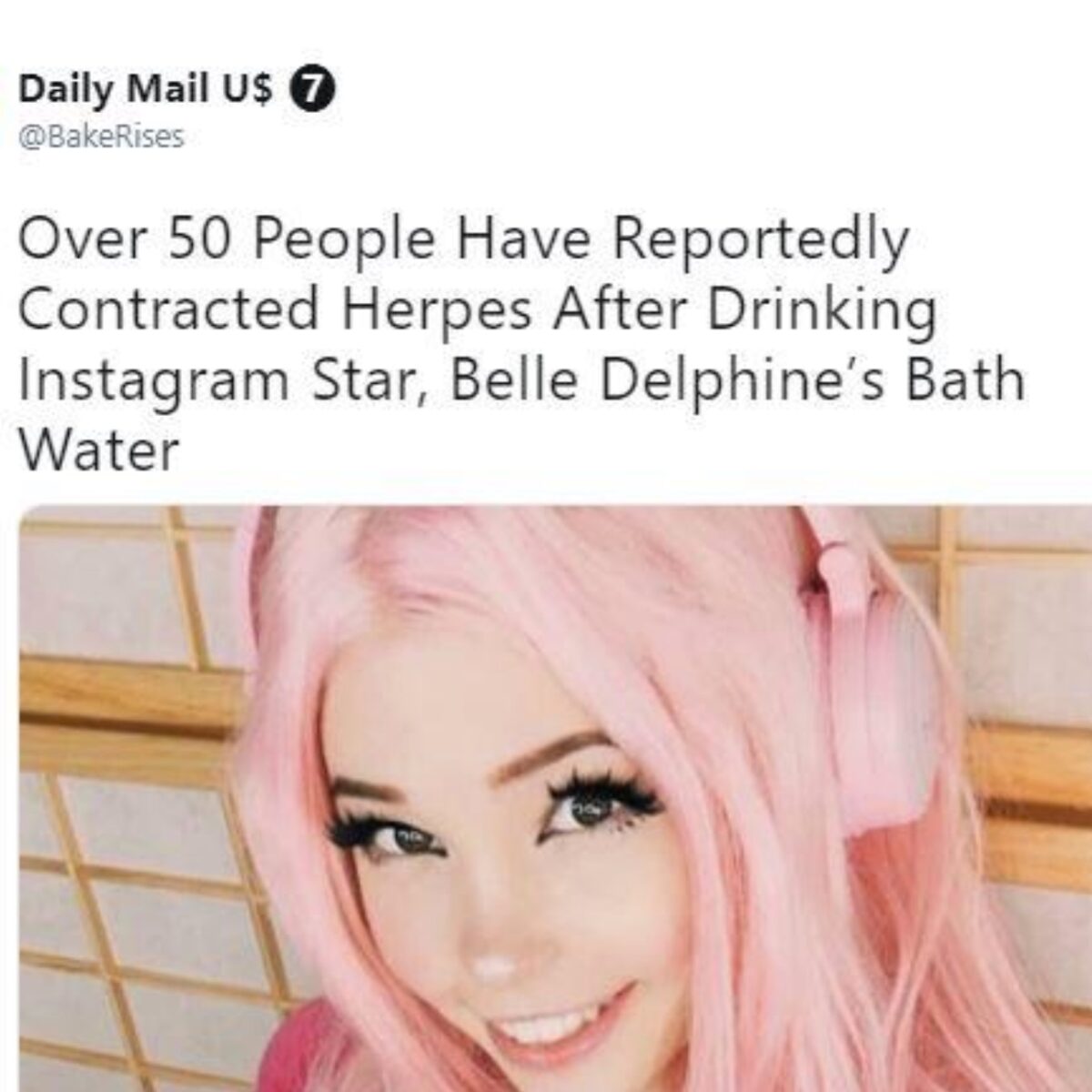 People Are Actually Drinking Belle Delphine's Bathwater