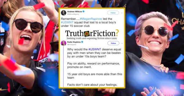 Was The U S Women S National Team Defeated By Teenaged Boys In A 17 Soccer Match Truth Or Fiction Was The U S Women S National Team Defeated By Teenaged Boys In A 17 Soccer Match Truth Or Fiction