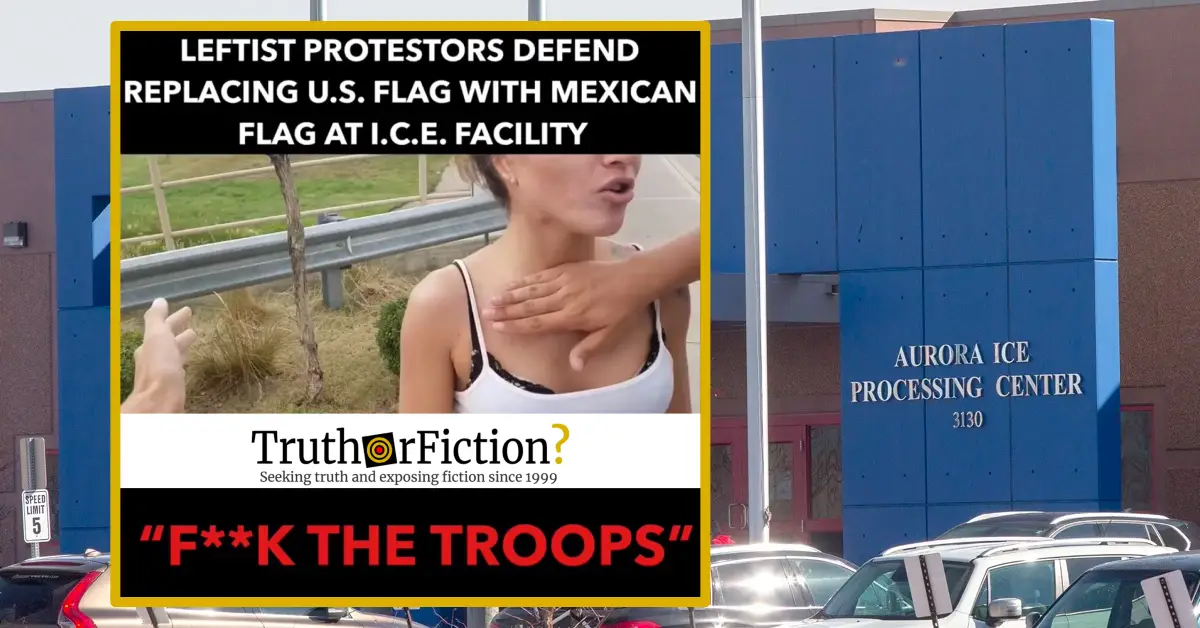 Did ‘Leftist Protesters’ Scream ‘F*** the Troops’ at a Detention Facility Protest in Aurora?