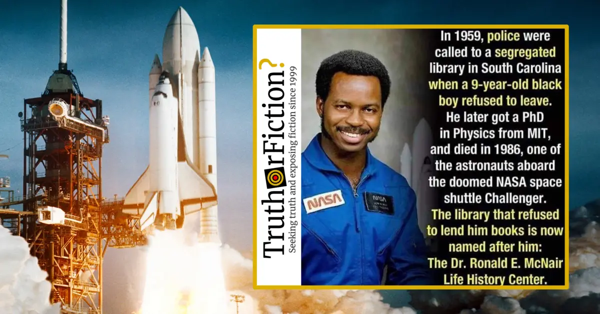 Is a Once-Segregated Library Now Named After Black Astronaut Ronald McNair?