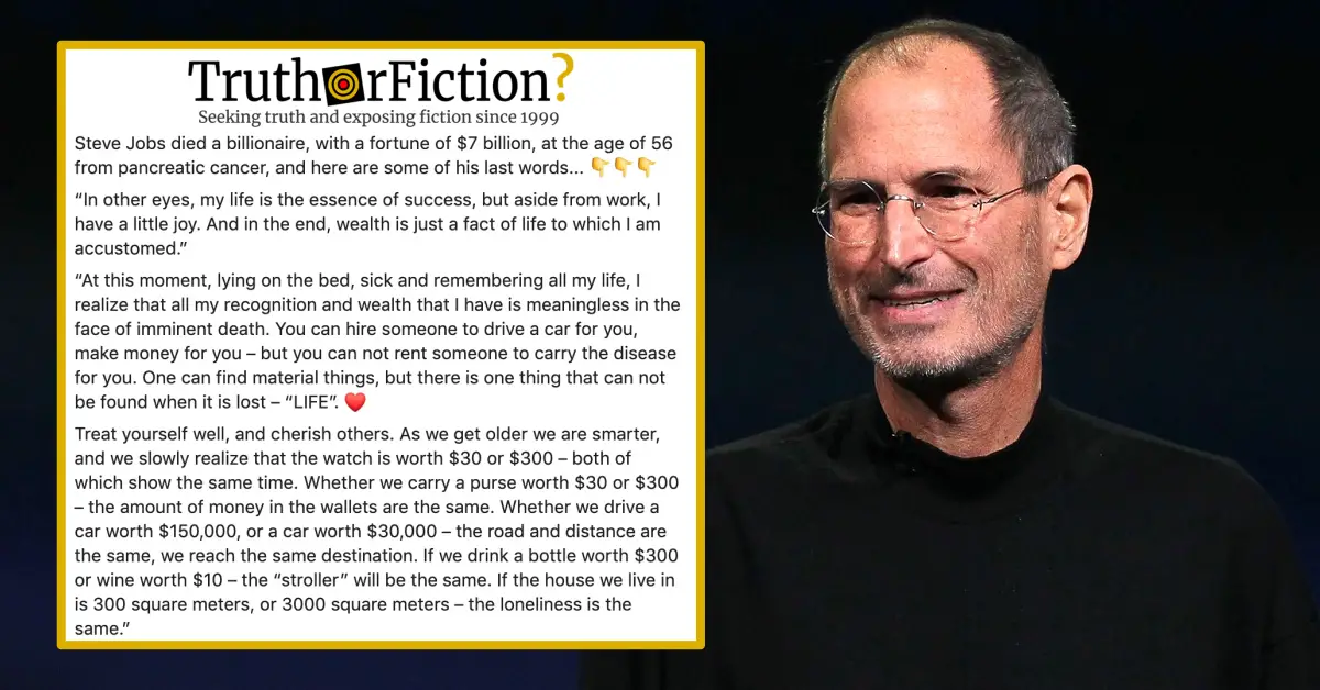 Steve Jobs’ Last Words?