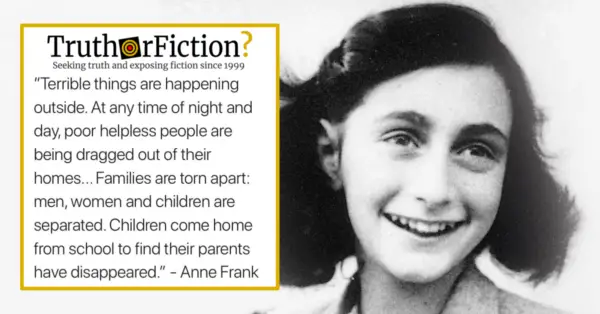 Did Anne Frank Write That ‘Terrible Things’ Were Happening, Parents ...