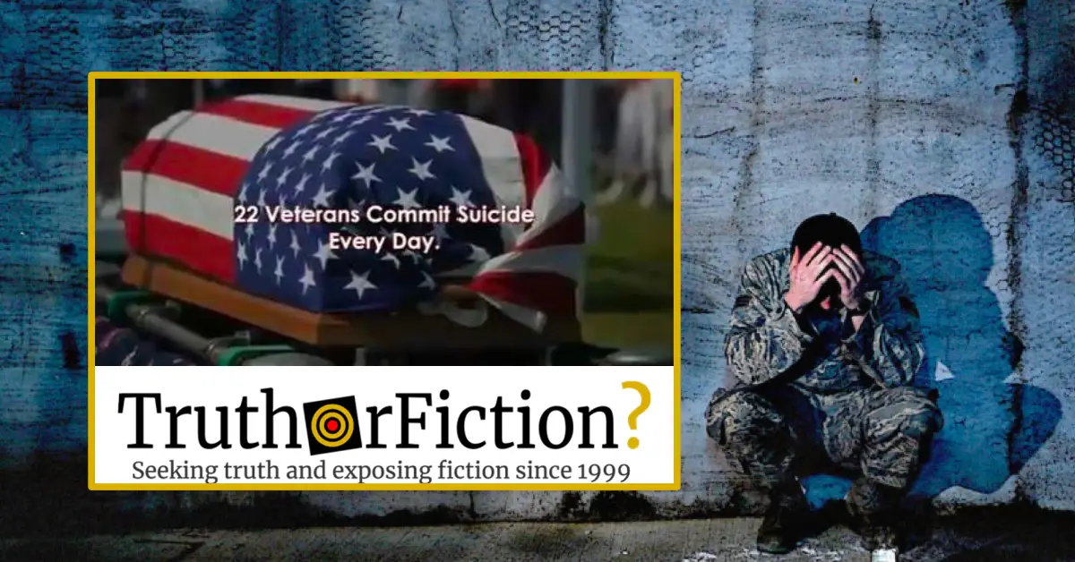 Do an Average of 22 United States Military Veterans Kill Themselves Every Day?