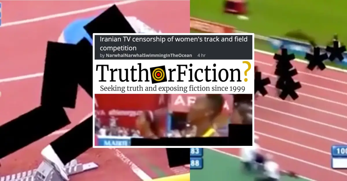 ‘Iranian Censorship’ of Women’s Track and Field Competition Video