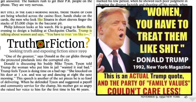 Did Donald Trump Say ‘Women, You Have to Treat Them Like S—‘ in a 1992 ...