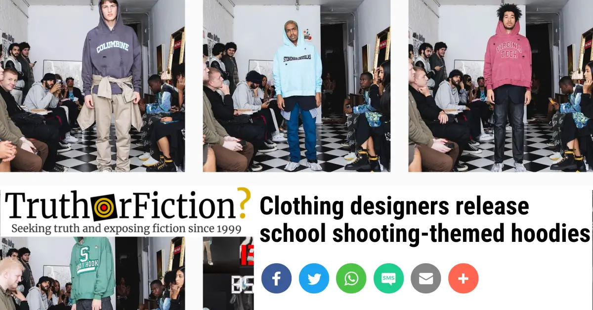 Are ‘School Shooting Hoodies’ With Faux Bullet Holes Real?