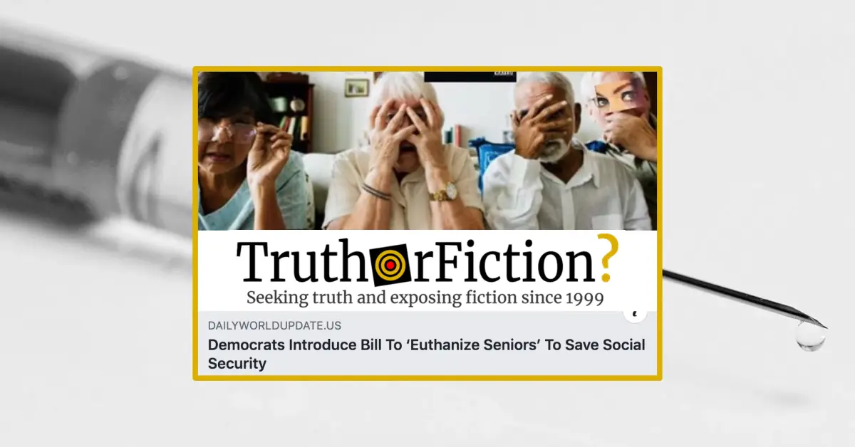 Did a Democratic Lawmaker Introduce a Bill to ‘Euthanize Seniors’?