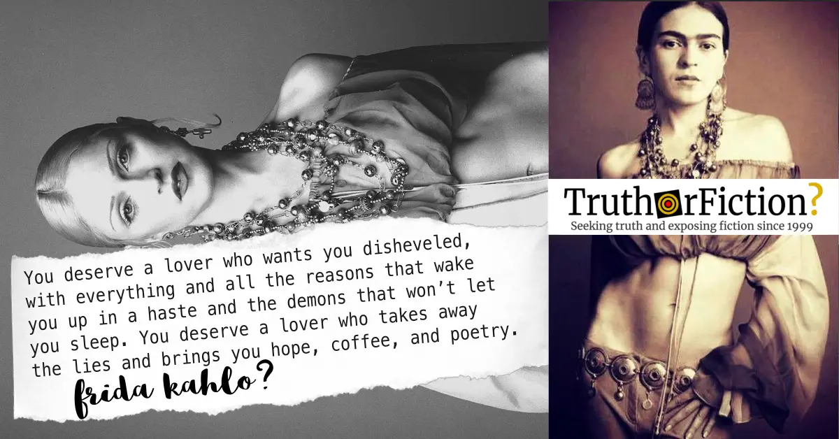 Frida Kahlo: ‘You Deserve a Lover’