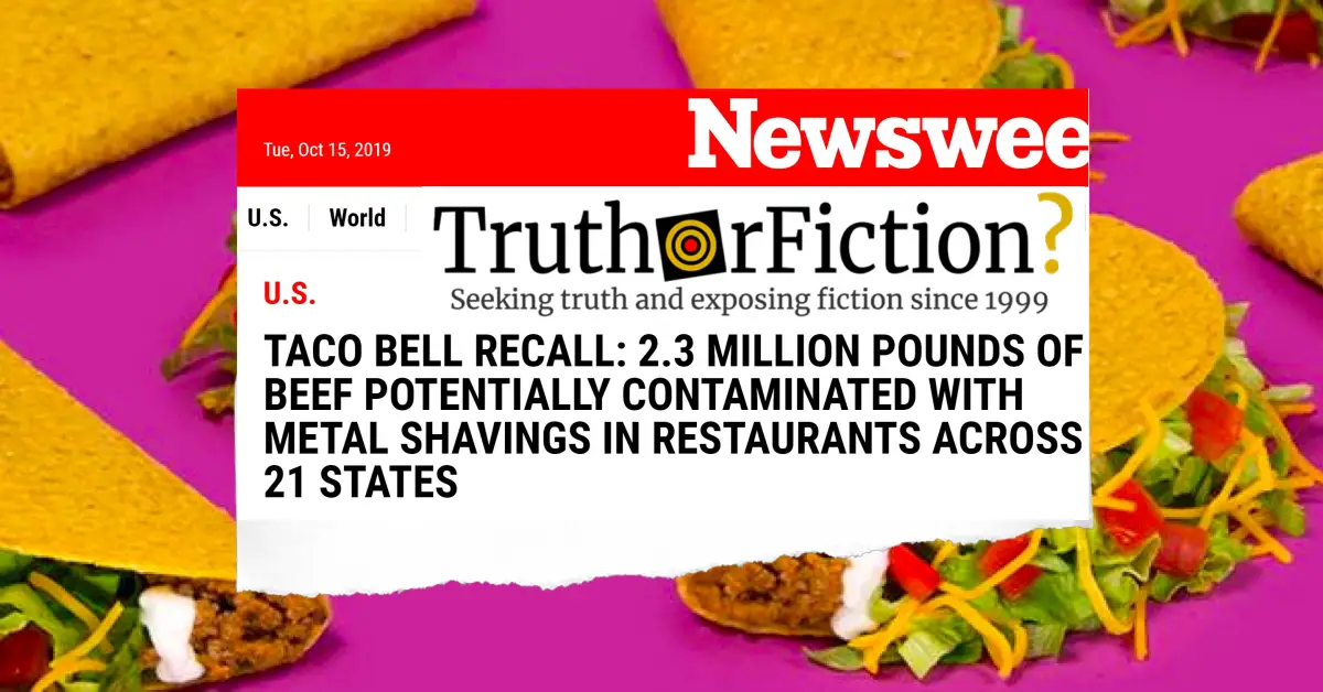 Is Taco Bell Meat Contaminated with Metal Shavings?
