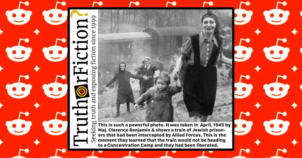 Jewish Prisoners Liberated from a Train in Madgeburg in April 1945