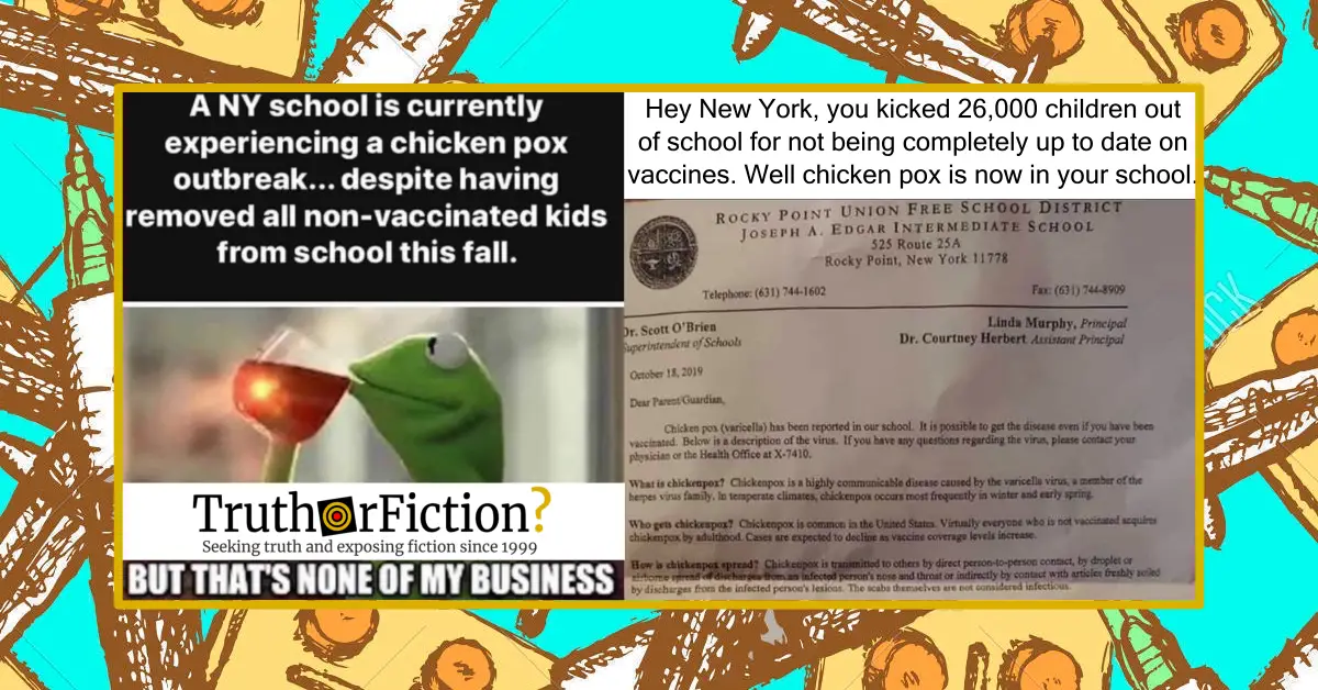 Did New York State Kick 26,000 Students out of School Over Vaccinations — Only to Still Have Chickenpox Cases?