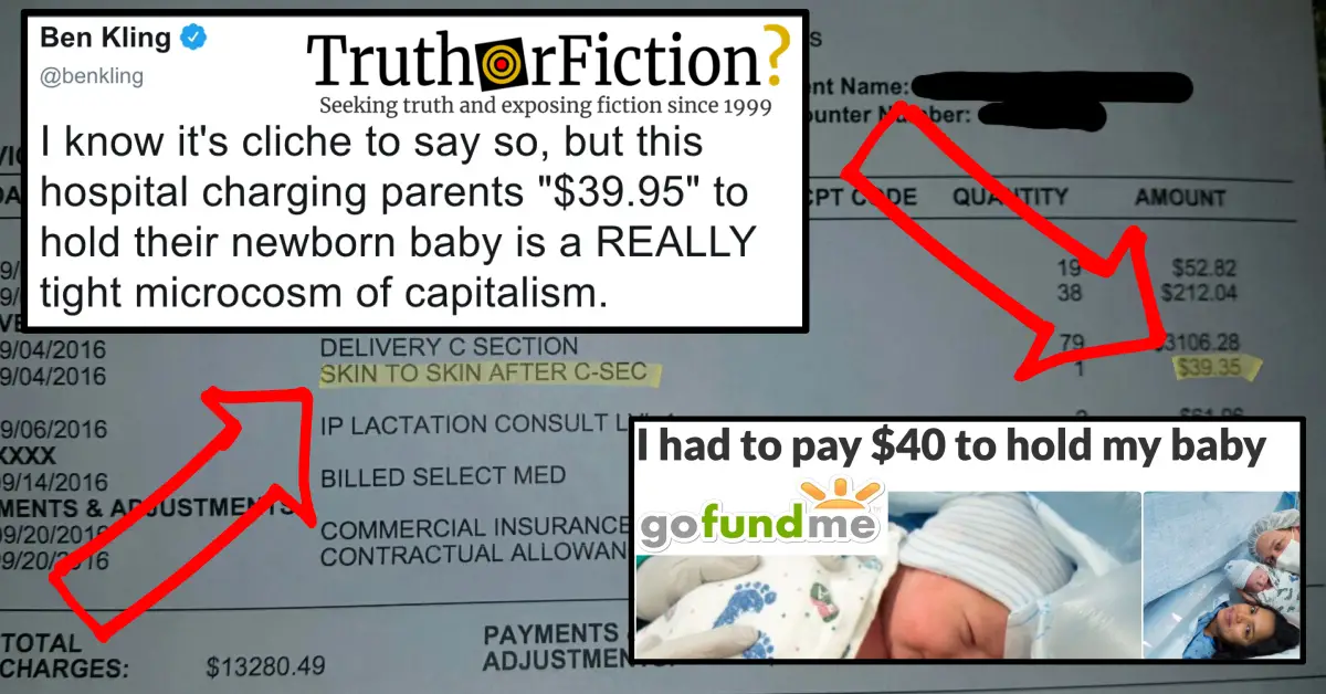 Hospital’s ‘$39.95 Fee to Hold a Baby’ Controversy