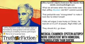 Did a Forensic Pathologist Say That Jeffrey Epstein’s Death Looks More