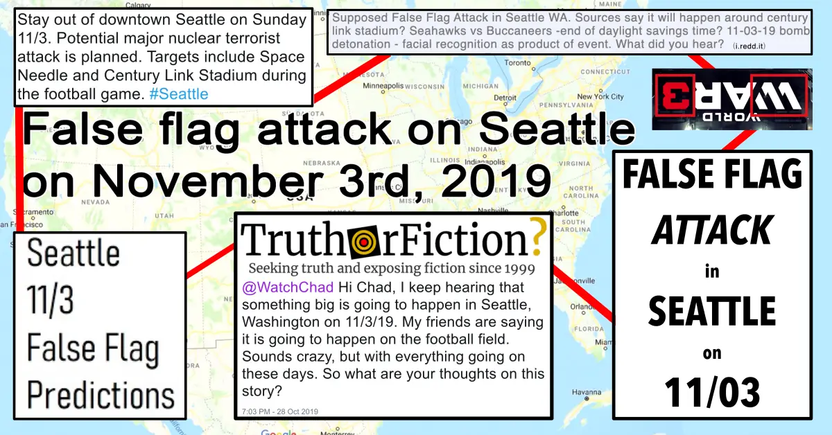Seattle November 3 2019 False Flag Attack Rumor