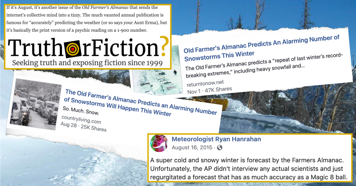 Did Old Farmer’s Almanac Predict an Alarming Number of Snowstorms This Winter?