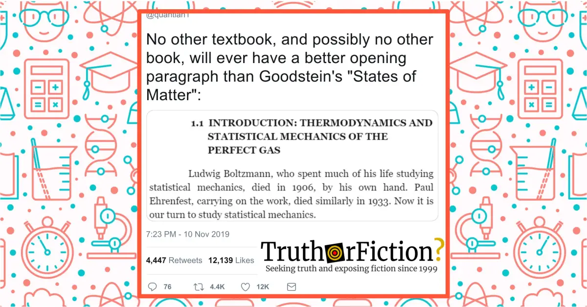 Goodstein's 'States of Matter' Opening Quote