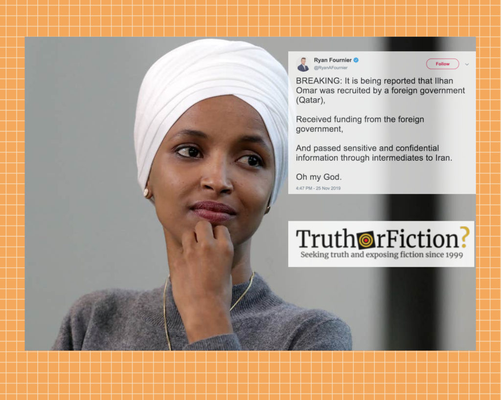 Was Rep. Ilhan Omar ‘Recruited by a Foreign Government’? – Truth or ...