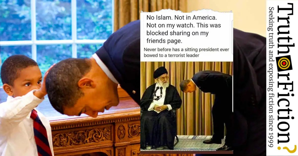‘Obama Bowing to a Terrorist’ Post