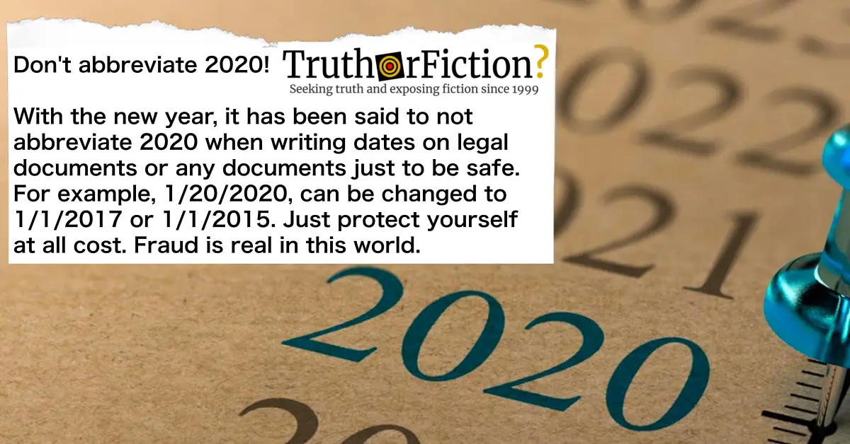 ‘Don’t Abbreviate 2020’ Warning